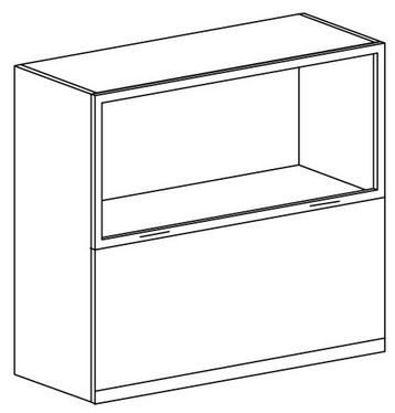 Skrinka vrchná - otváracia do hora - sklo + plná